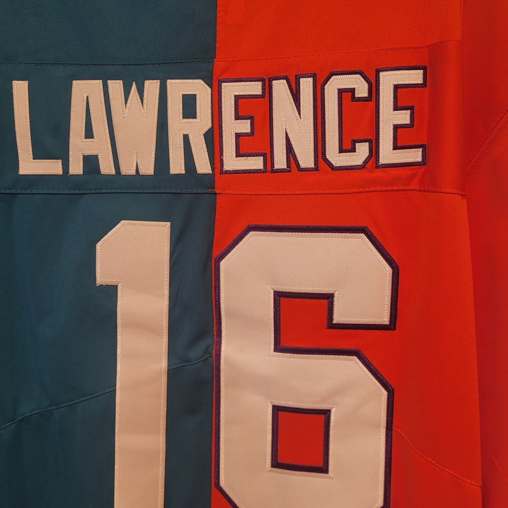 Nike Men's Teal and Orange Jersey - Picture 4 of 6